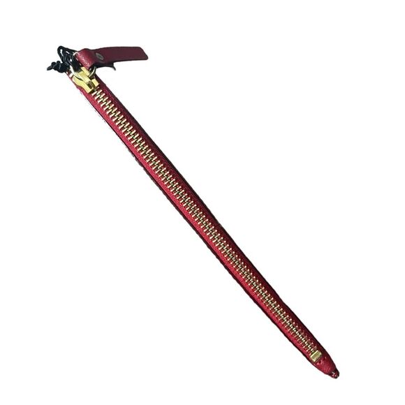 Lo & Sons NWT Large Saffiano Pouch Red Gold Hardware Clutch 9x6.5 - Picture 6 of 9